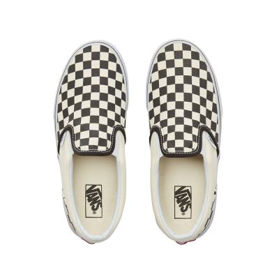 Vans Checkerboard Classic Slip-On - Çocuk Slip-On Ayakkabı (Siyah Beyaz)